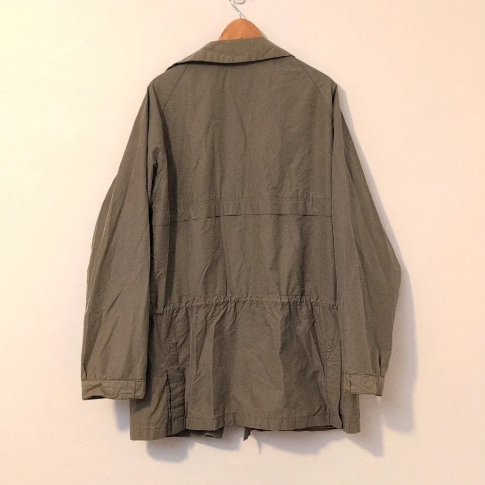 Andrew Marc Men's Olive Green Utility Trench Cotton Jacket Sz XL